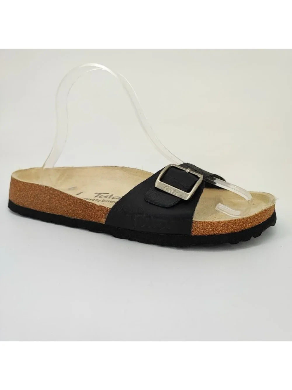 Tula by Birkenstock Madrid Women's Size 7.5 Sandals Leather Black Comfort Slide